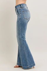 Judy Blue Full Size High-Waist Flare Denim Jeans with Front Seam Detail Plus Size
