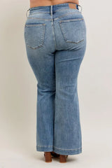 Judy Blue Full Size High-Waist Flare Denim Jeans with Front Seam Detail Plus Size