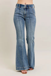 Judy Blue Full Size High-Waist Flare Denim Jeans with Front Seam Detail Plus Size MD / 0(24)
