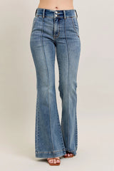 Judy Blue Full Size High-Waist Flare Denim Jeans with Front Seam Detail Plus Size MD / 0(24)