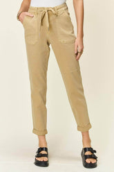 Judy Blue Full Size High Waist Jogger Jeans Khaki / 0