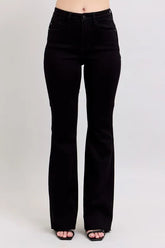 Judy Blue Full Size High Waist Star Seam Detail Flare Plus Size BK / 0(24)