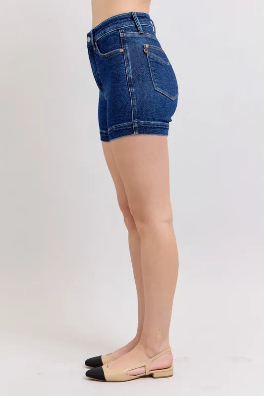 Judy Blue Full Size High Waist Tummy Control Denim Shorts Plus Size