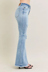 Judy Blue Full Size Hw Flare Jeans W/ Shield Pockets Plus Size