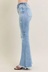 Judy Blue Full Size Hw Flare Jeans W/ Shield Pockets Plus Size