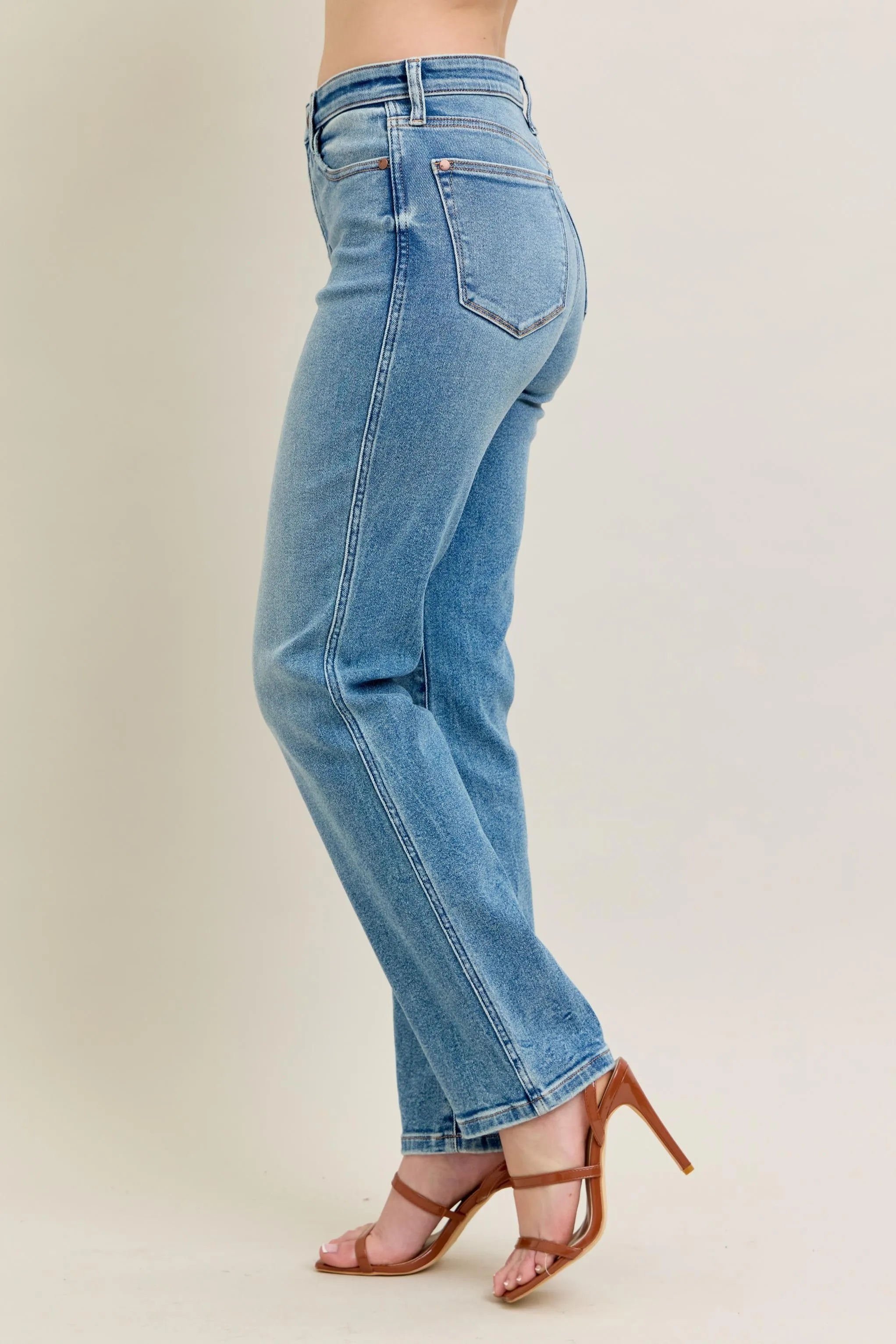 Judy Blue Full Size Hw Vintage Straight Jeans Plus Size