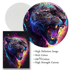 Jungle Animals Canvas Poster: Lion, Leopard, Ape - Modern Classical Decor for Living Room