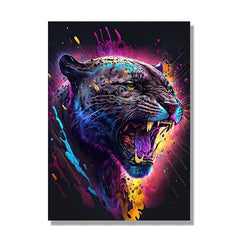 Jungle Animals Canvas Poster: Lion, Leopard, Ape - Modern Classical Decor for Living Room C / 20x30cm No Framed