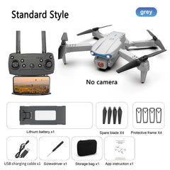 K3 E99 Pro Mini Drone HD Camera - WIFI FPV - Three-sided Obstacle Avoidance - Foldable RC Quadcopter No Camera - Grey