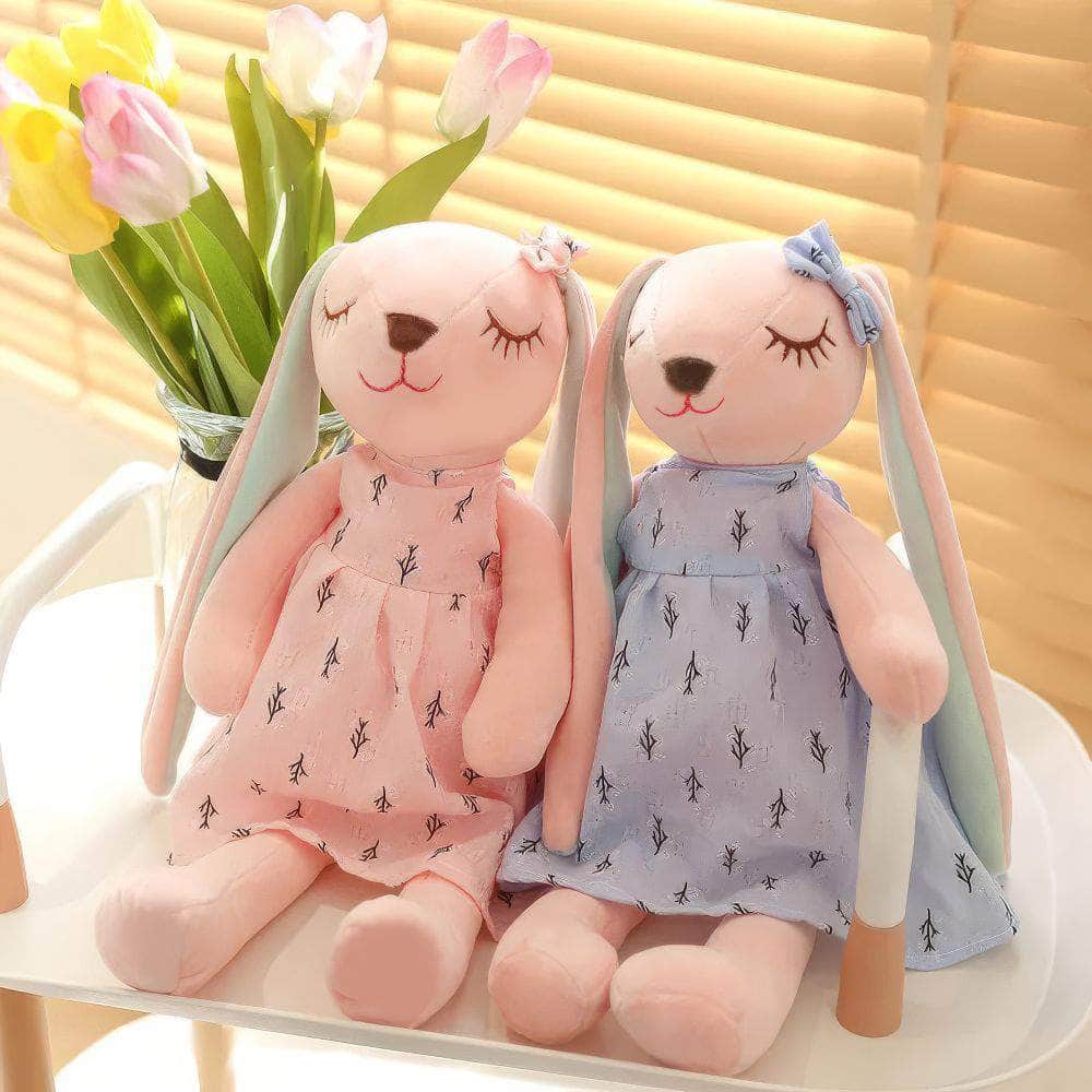 Kawaii Long Ear Rabbit Plush Toys - Baby Sleep Comfort Dolls, Stuffed Soft Animal Toys, Lovely Rabbit for Children Girls