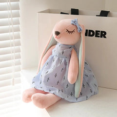 Kawaii Long Ear Rabbit Plush Toys - Baby Sleep Comfort Dolls, Stuffed Soft Animal Toys, Lovely Rabbit for Children Girls Blue / 35cm