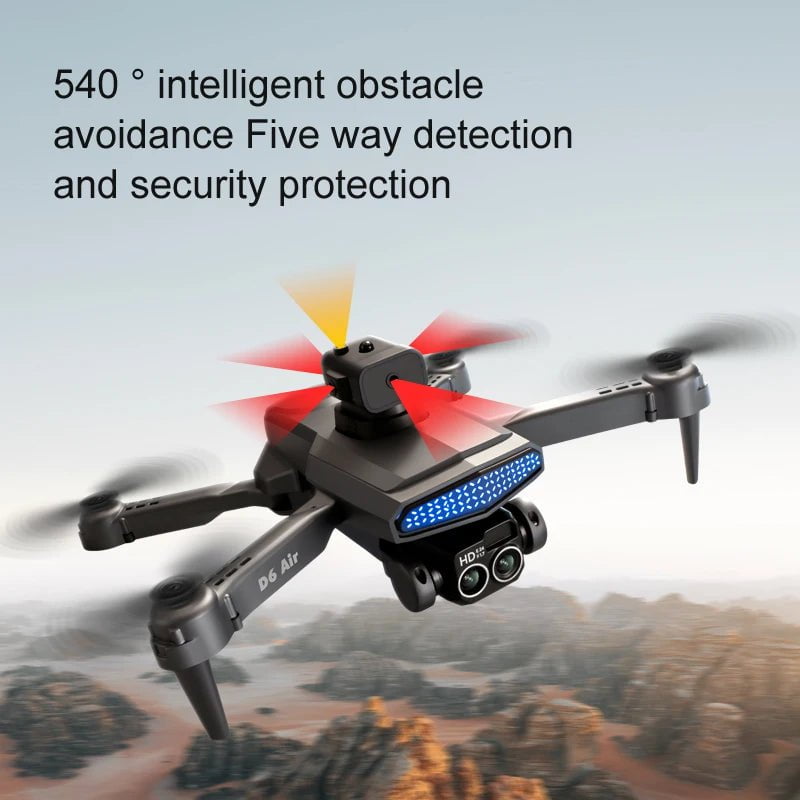 KBDFA D6 Mini 4K HD Camera Drone - Aerial Photography - Obstacle Avoidance - Foldable Quadcopter