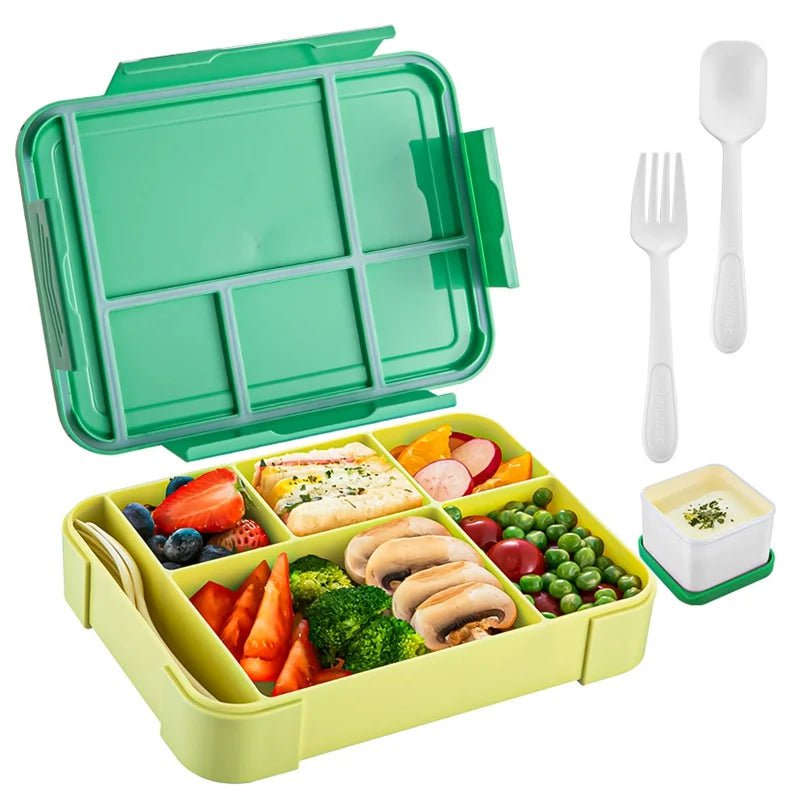 Kid's Sealed Compartment Lunch Boxes green