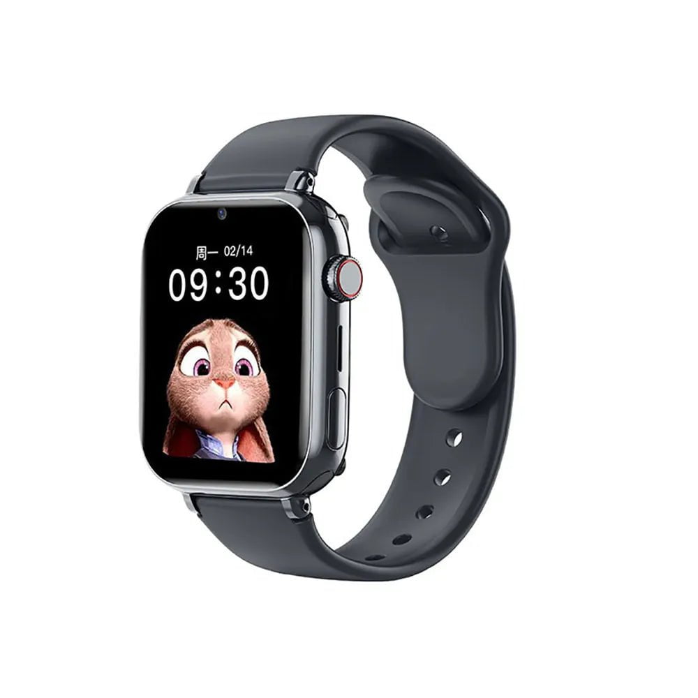 Kids 4G Smart Watch: SOS, GPS Location Tracker, Video Call, WiFi Chat, Camera, Flashlight, Waterproof - Smartwatch for Children black