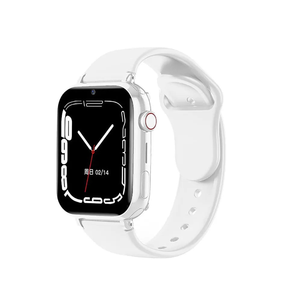 Kids 4G Smart Watch: SOS, GPS Location Tracker, Video Call, WiFi Chat, Camera, Flashlight, Waterproof - Smartwatch for Children white