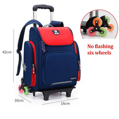 Kids' Rolling Backpack: Wheeled School Bag 6 wheels 1
