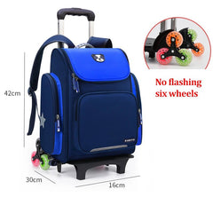 Kids' Rolling Backpack: Wheeled School Bag 6 wheels 2