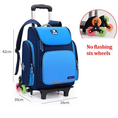 Kids' Rolling Backpack: Wheeled School Bag 6 wheels 3