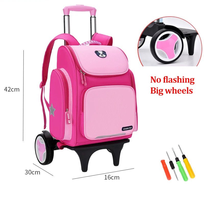Kids' Rolling Backpack: Wheeled School Bag Big 2 wheels 1