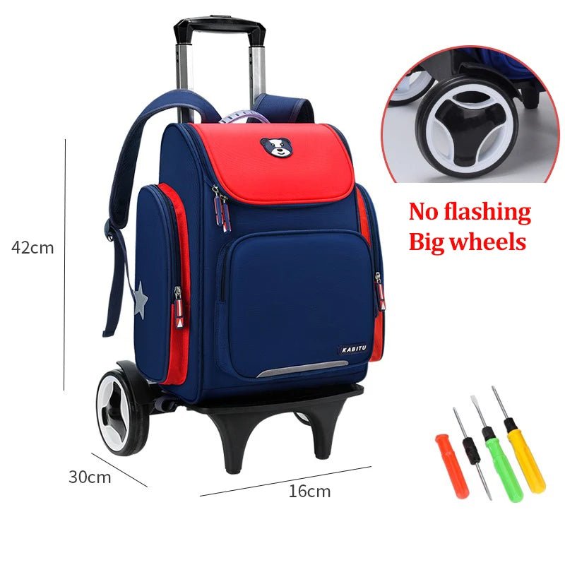 Kids' Rolling Backpack: Wheeled School Bag Big 2 wheels 2