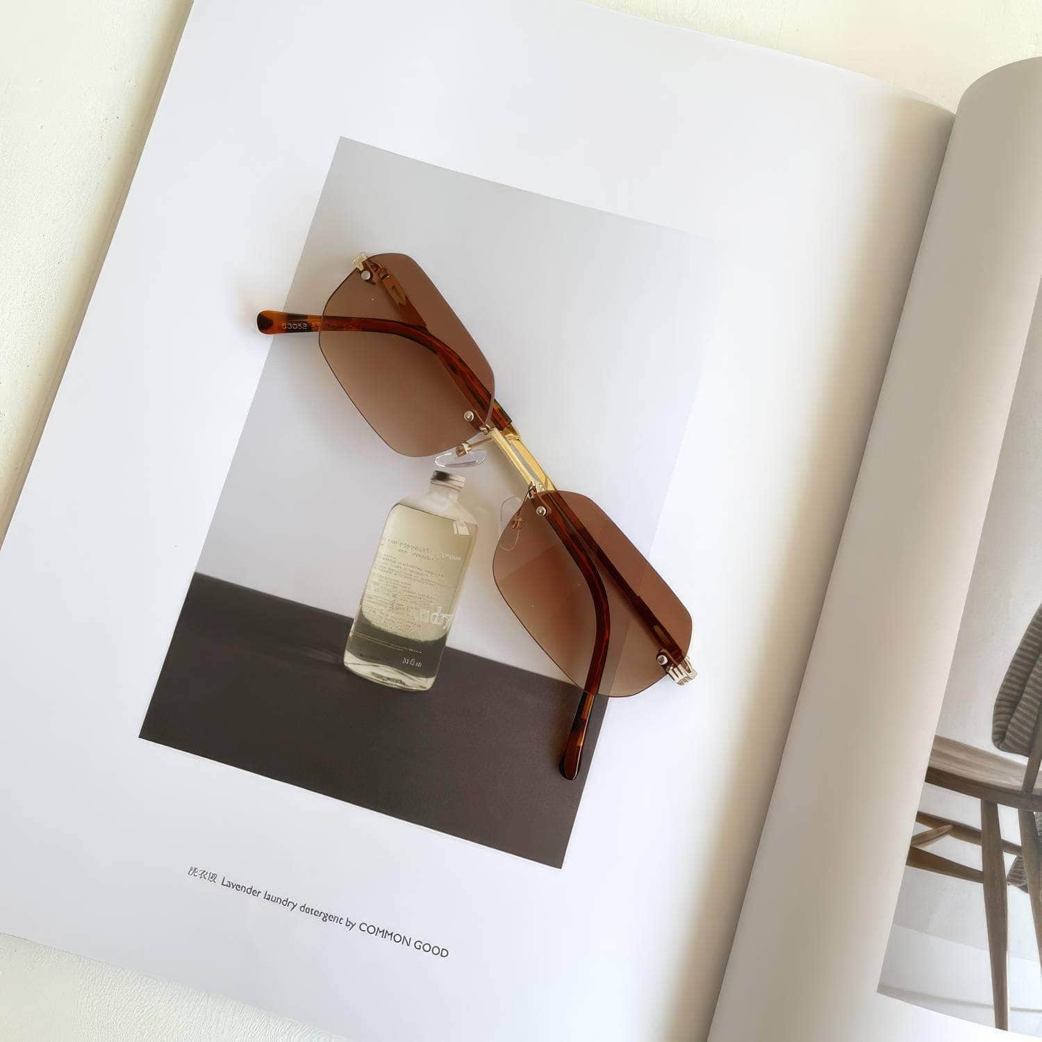 Knitted Rimless Gold Frame Eyewear