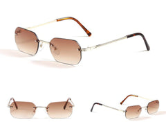 Knitted Rimless Gold Frame Eyewear