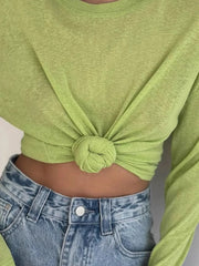 Knotted Long Sleeve T-Shirt