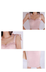 Knotted Shoulders Bustier Bodycon Dress