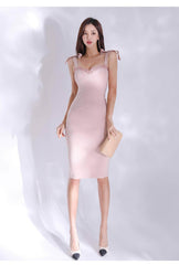 Knotted Shoulders Bustier Bodycon Dress