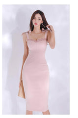 Knotted Shoulders Bustier Bodycon Dress
