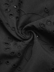 Lace Button Up Long Sleeve Shirt