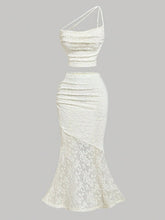 Lace Cami and Mermaid Skirt Set White / XS