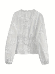 Lace Detail Button Up Shirt