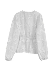 Lace Detail Button Up Shirt