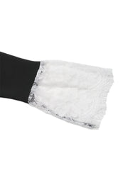 Lace Detail Long Sleeve Mini Dress