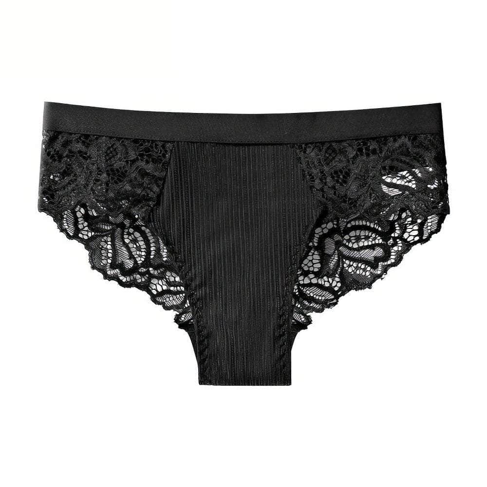 Lace Embroidered Low Mid Breathable Panties