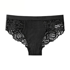 Lace Embroidered Low Mid Breathable Panties