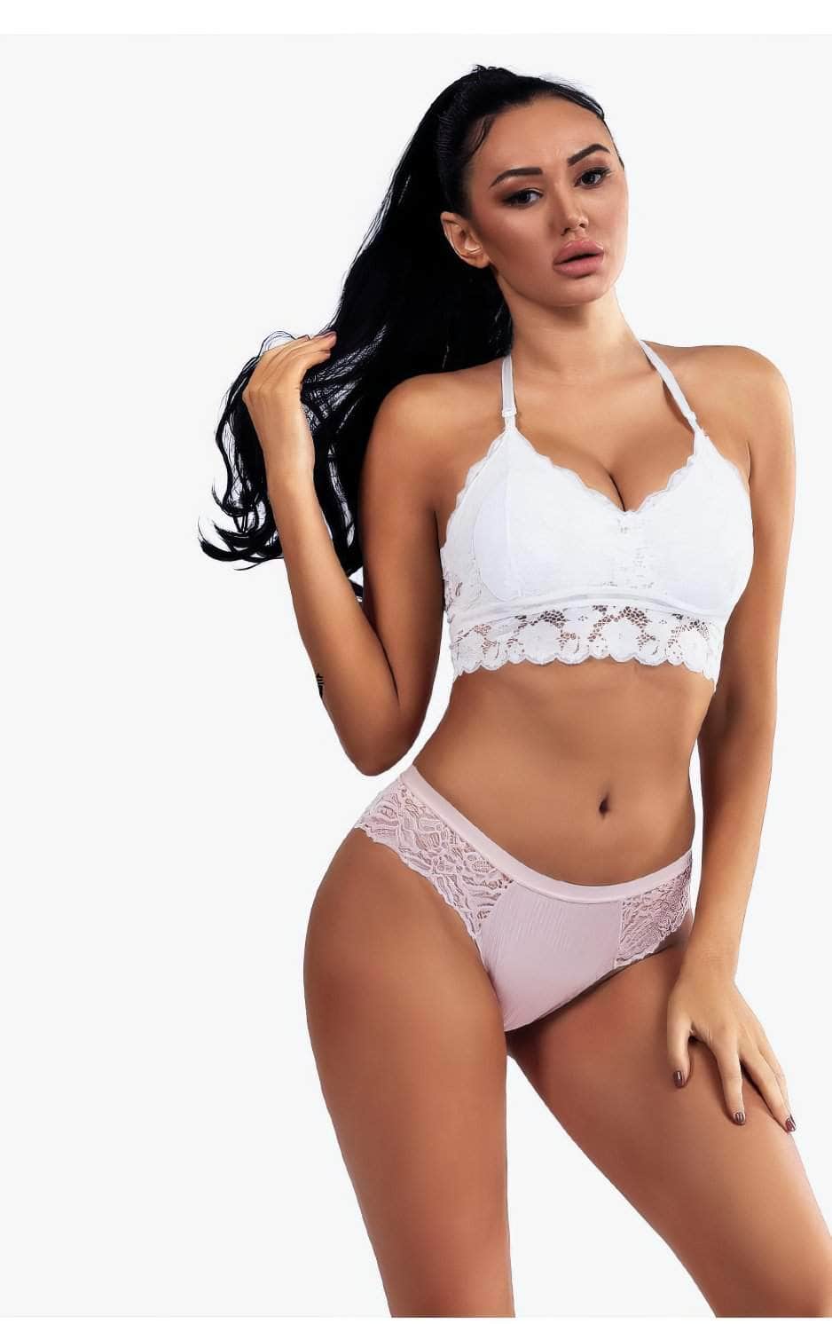 Lace Embroidered Low Mid Breathable Panties
