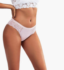 Lace Embroidered Low Mid Breathable Panties