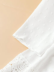 Lace Hem V-Neck Blouse