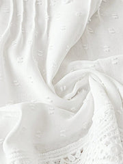 Lace Hem V-Neck Blouse