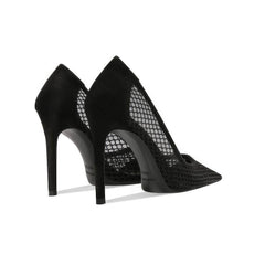 Lace Mesh Detailed Pointy Toe Stiletto Heels
