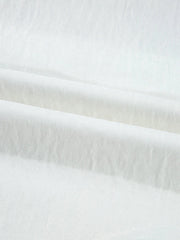 Lace Patchwork Buttoned Stand Neck Loose Shirt