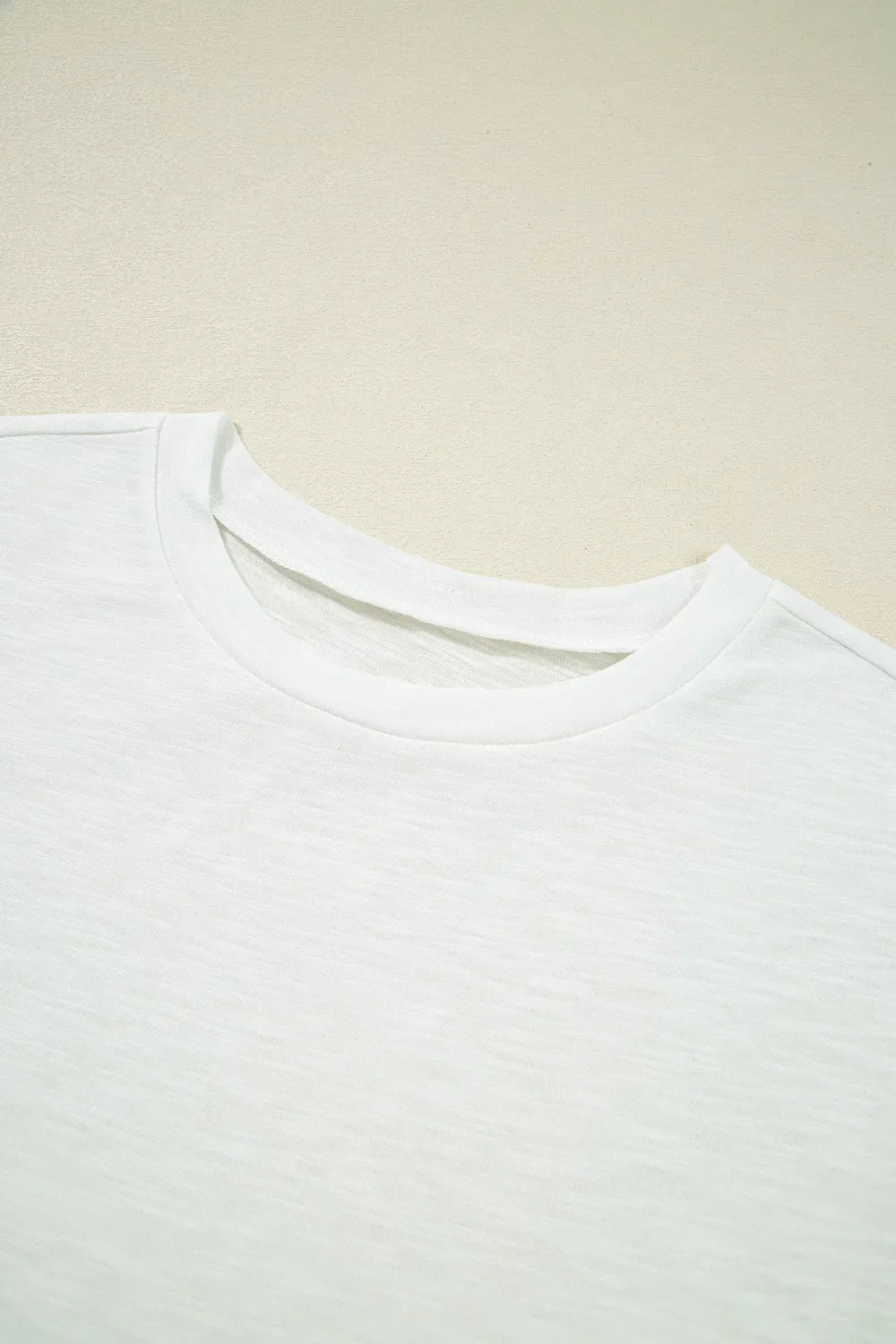 Lace Patchwork Cap Sleeve Round Neck T Shirt