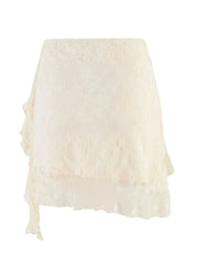 Lace Ruffle Mini Skirt
