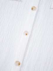 Lace Sleeve Button Down Shirt