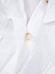 Lace Sleeve Button Down Shirt