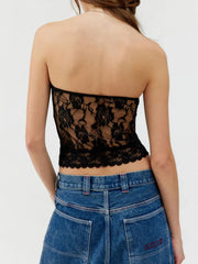 Lace Strapless Tube Top