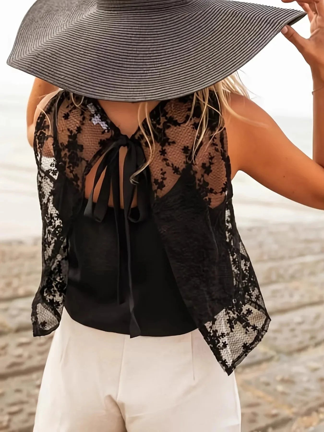 Lace Tie Back Tank