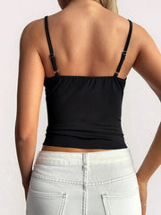 Lace Trim V-Neck Cami Top